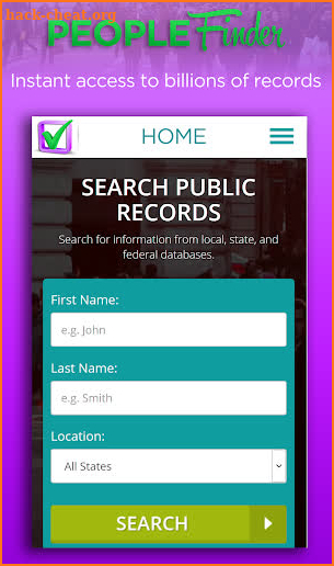 People Finder App screenshot