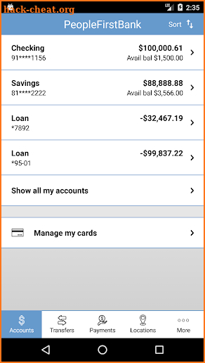 PeopleFirstBank Mobile screenshot