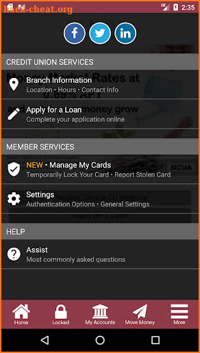 Peoples Choice Credit Union screenshot