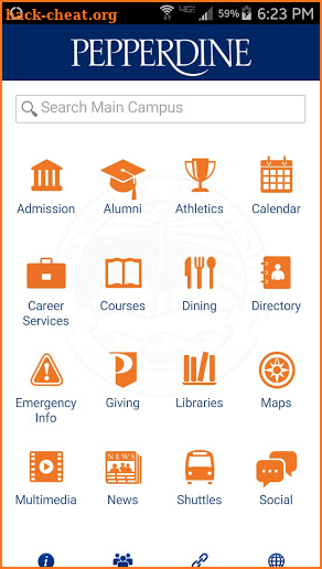 Pepperdine University screenshot