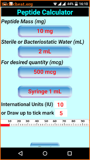 Peptide Calculator screenshot