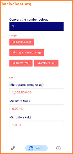 Peptide Mixing Calculator screenshot