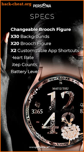 PER010 - Brooch Watch Face screenshot