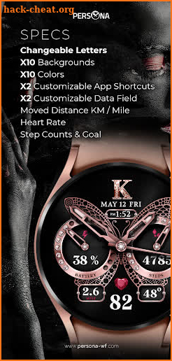 PER019 Letter Watch Face screenshot