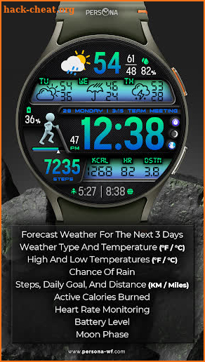 PER36 Digital Watch Face screenshot