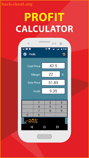 Percent & discount calculator screenshot