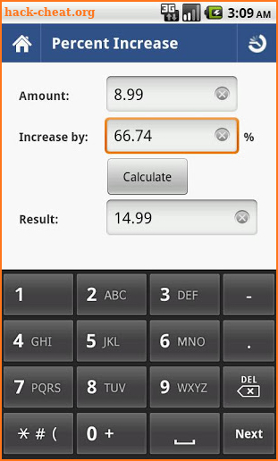 Percent Calculator - Full screenshot