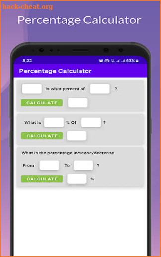 Percentage Calculator screenshot