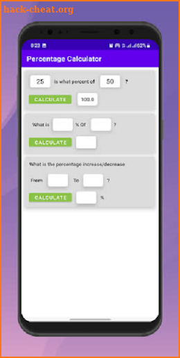 Percentage Calculator screenshot