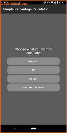 Percentage Calculator (Simple) screenshot