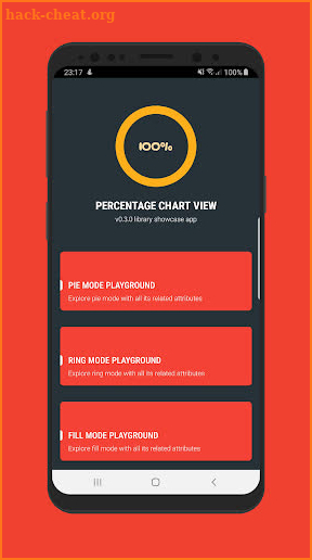 Percentage Chart View - Android library screenshot