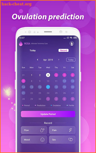 Period Tracker - Rosa screenshot