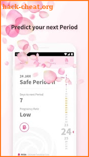 Period Tracker Rosa - Menstrual Cycle & Calendar screenshot