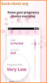 Period Tracker Rosa - Menstrual Cycle & Calendar screenshot