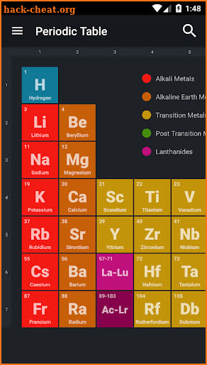 Periodic Table with Chemical Equation Balancer screenshot