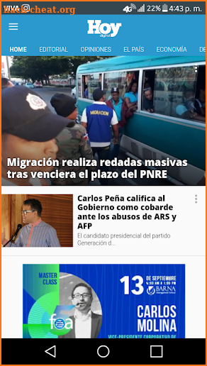 Periódico hoy digital screenshot