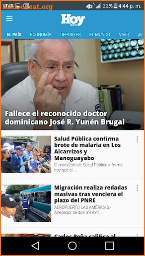 Periódico hoy digital screenshot