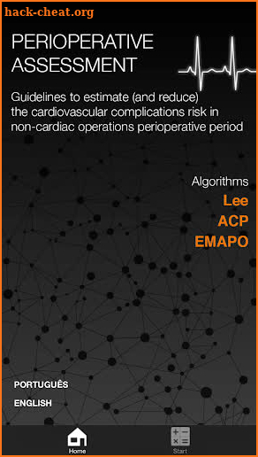 Perioperative risk screenshot