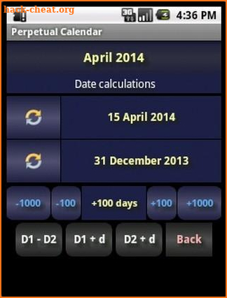 Perpetual Calendar screenshot