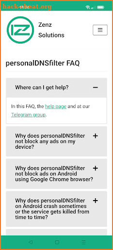 personalDNSfilter Donation IZ screenshot