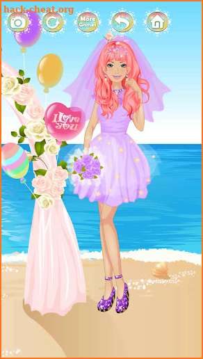 Personilized Elegant Glam Wedding Dress up Game screenshot