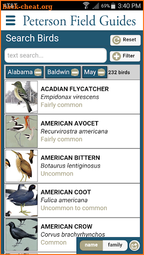 Peterson Birds North America screenshot