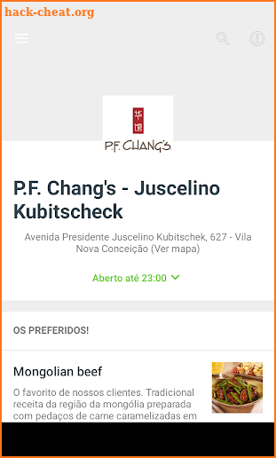 P.F. Chang's screenshot