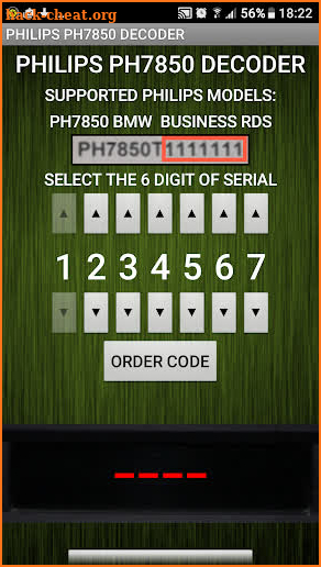 PH7850 Radio Code Decoder screenshot