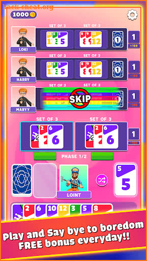 Phase 10 - Card game screenshot