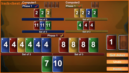 Phase 10 card game offline screenshot