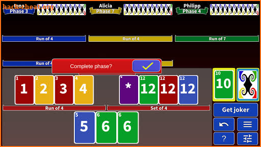 Phase Rummy 2: card game with 10 phases screenshot