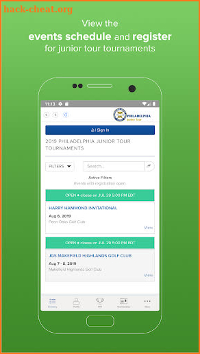 Philadelphia PGA Jr. Tour screenshot