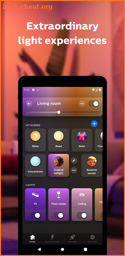 Philips Hue screenshot