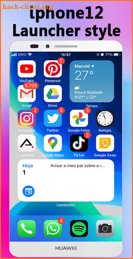 Phone 12 Launcher, OS 14 iLauncher, Control Center screenshot