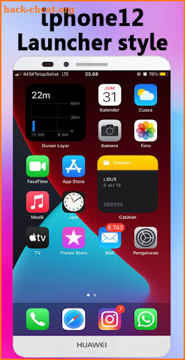 Phone 12 Launcher, OS 14 iLauncher, Control Center screenshot