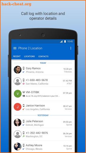 Phone 2 Location - Caller ID Location Tracker Pro screenshot