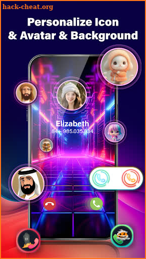 Phone Call Screen Theme 3D App screenshot