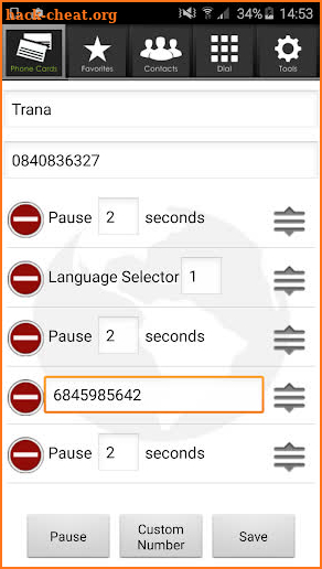 Phone Card Dialer Pro screenshot