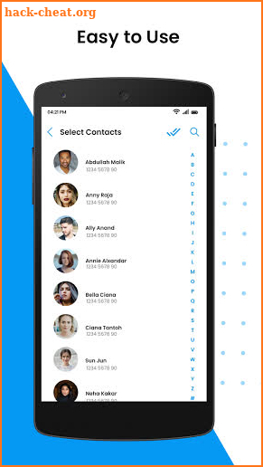 Phone Contacts Sharing Manager App screenshot