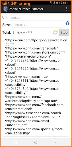 Phone Number Extractor screenshot
