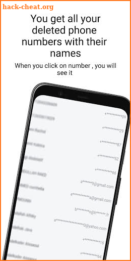 Phone Numbers Recovery - Recover Deleted Contacts screenshot