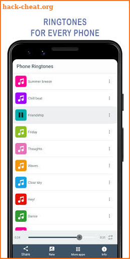 Phone ringtones screenshot