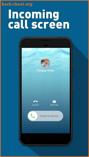 Phone X style call screen theme, full screen video screenshot