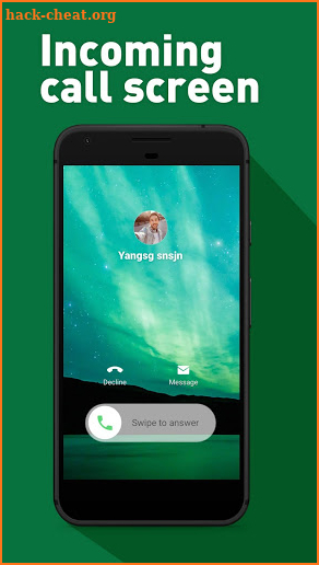 Phone X style call screen theme, full screen video screenshot