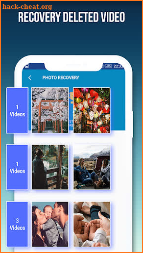 Photo and video recovery App screenshot