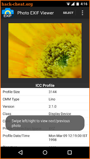 Photo EXIF Viewer screenshot