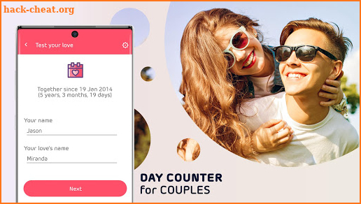 Photo Love Test by Name & Love Days Counter screenshot