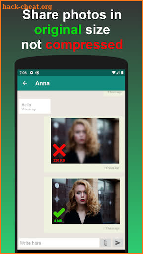 Photo Messenger - send 4K photo in high resolution screenshot