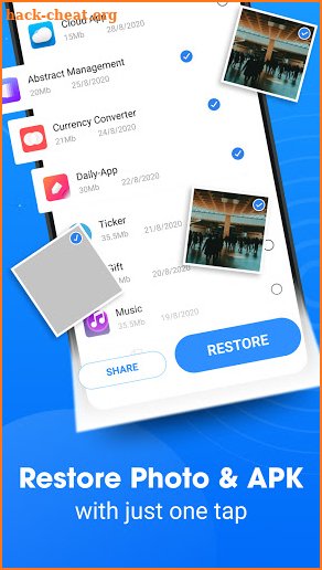 Photo recovery & Apk back up: super back up data screenshot