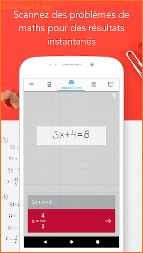 PhotoMath Camera Calculator screenshot